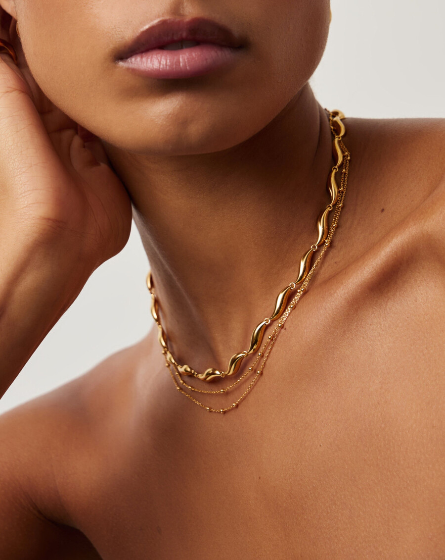 collier à maillons savi signature - or