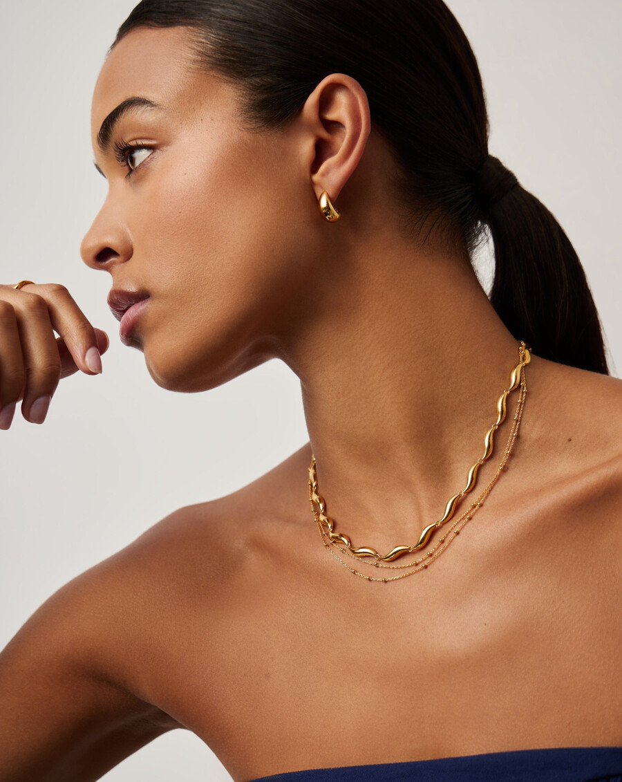 collier à maillons savi signature - or