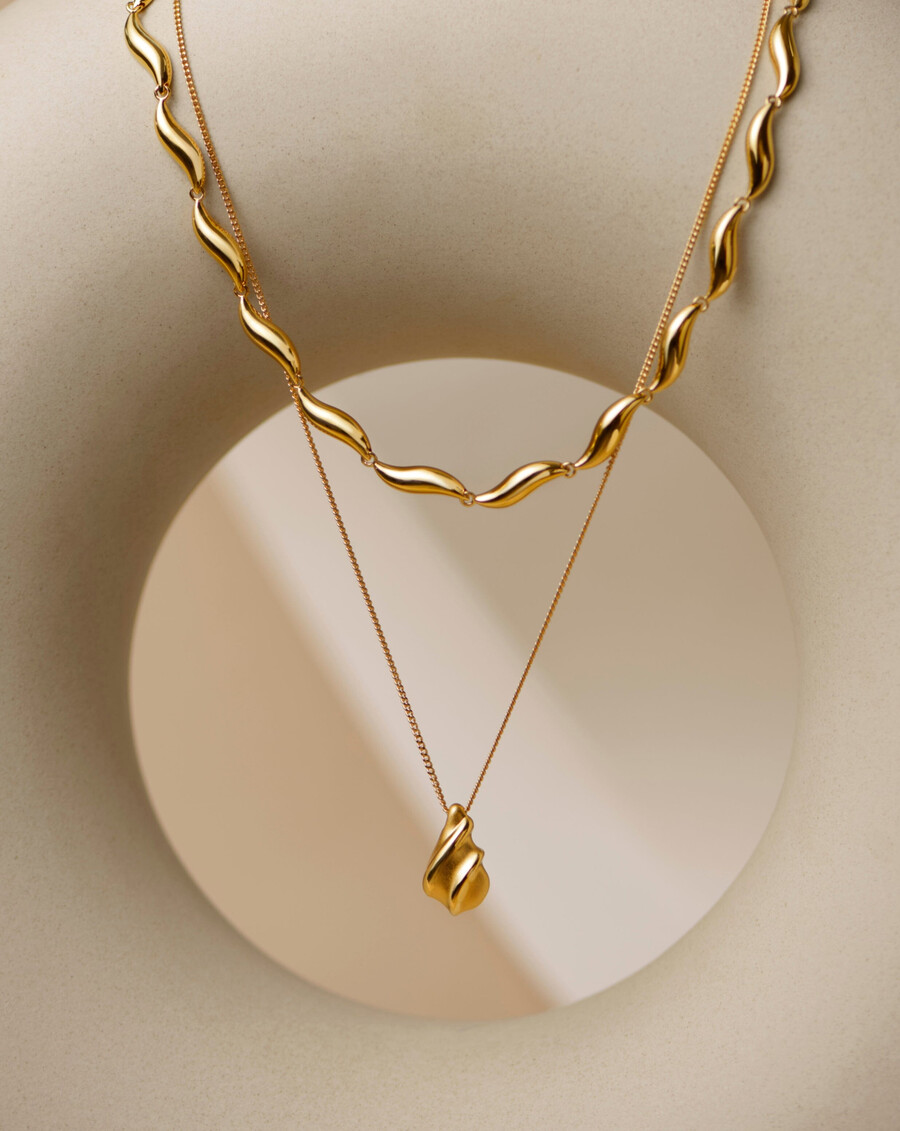 collier à maillons savi signature - or