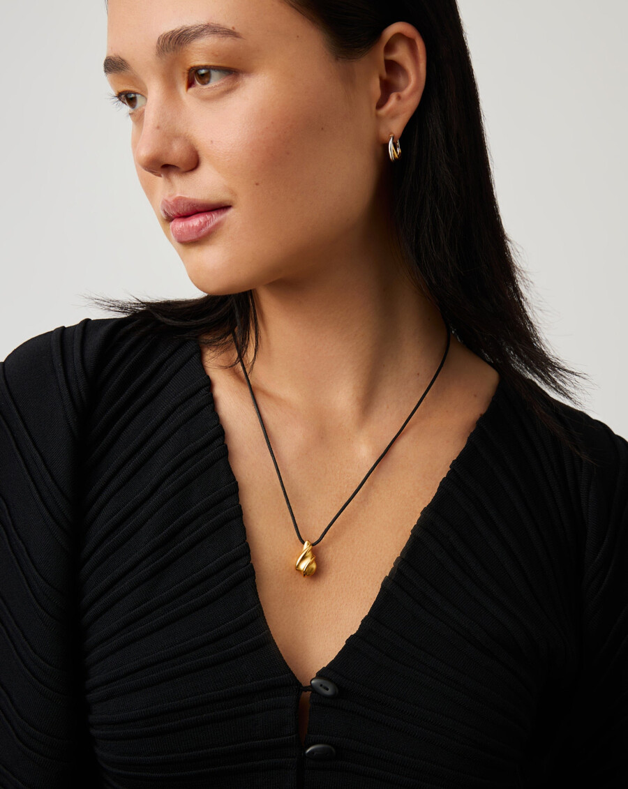 collier pendentif gouttelette savi ridge - or