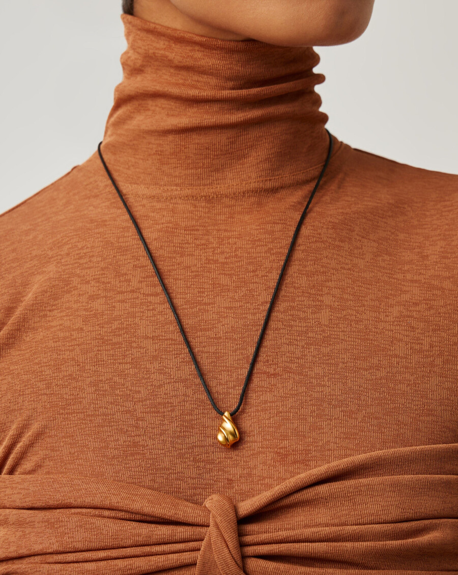 collier pendentif gouttelette savi ridge - or