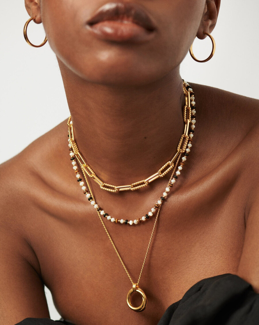 collier de perles et pierres précieuses savi