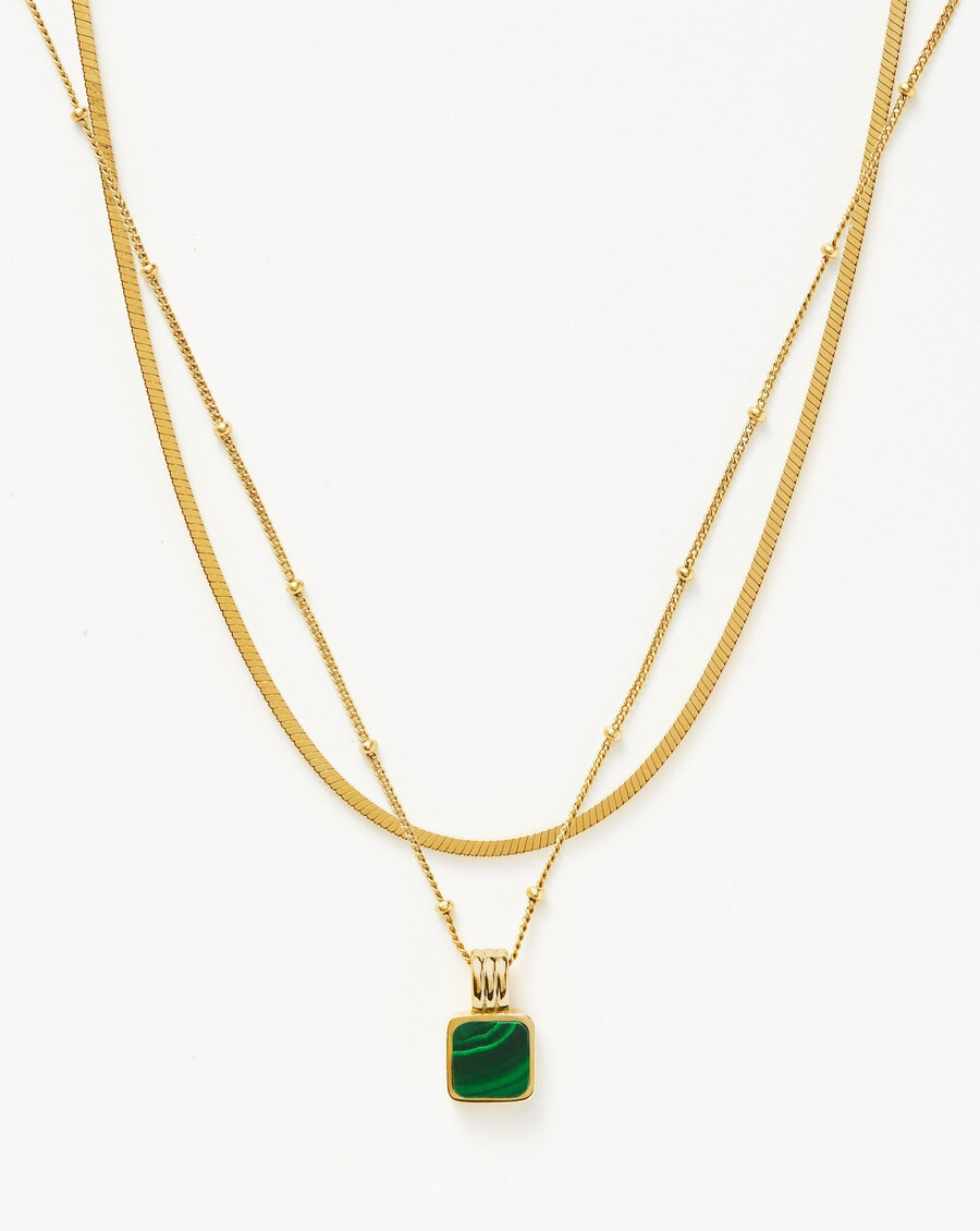 ensemble de collier en malachite iconique de lucy williams