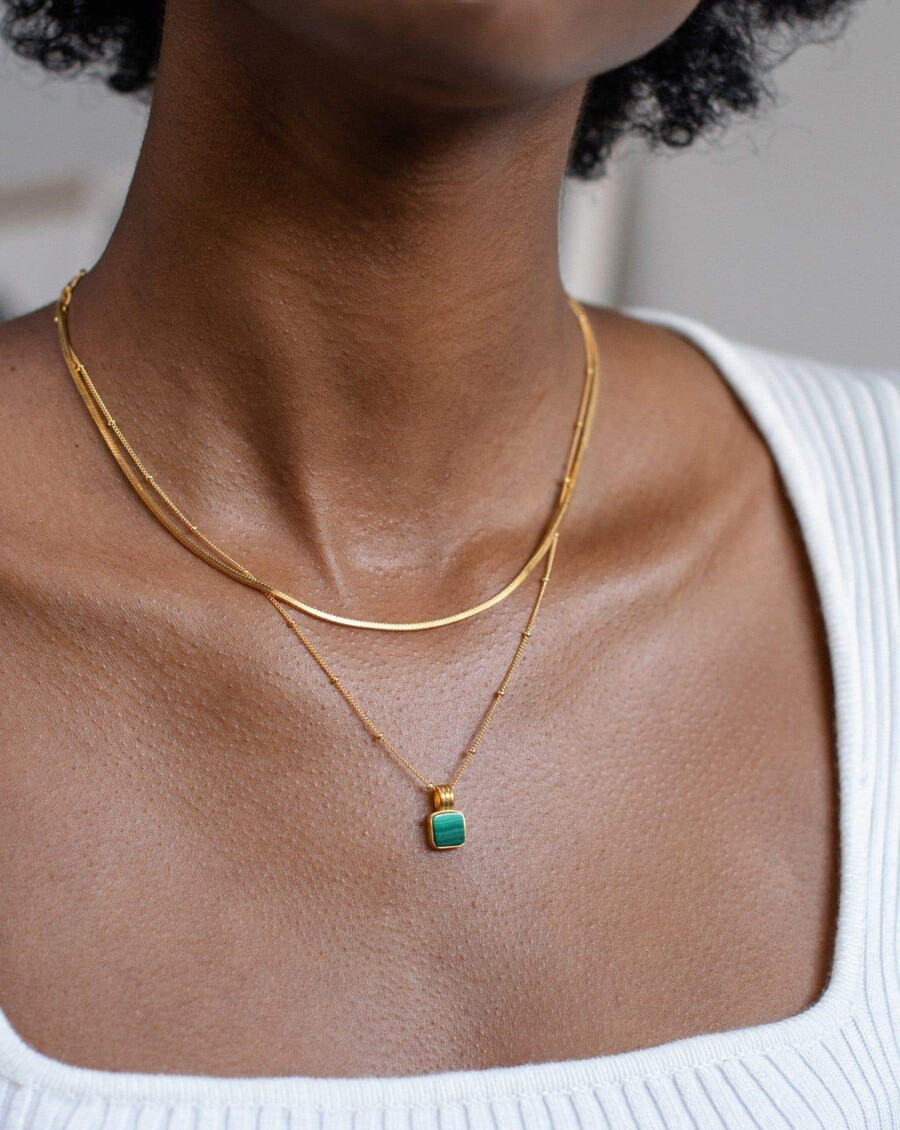 ensemble de collier en malachite iconique de lucy williams