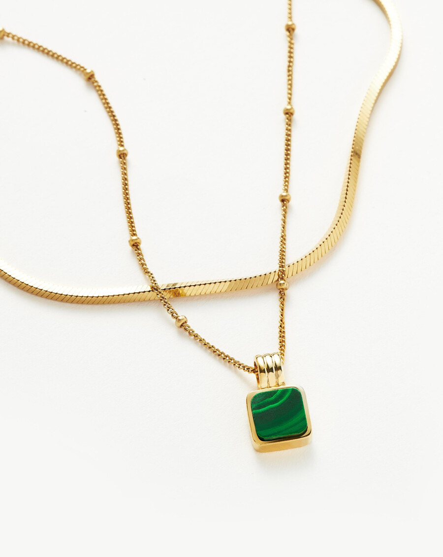 ensemble de collier en malachite iconique de lucy williams