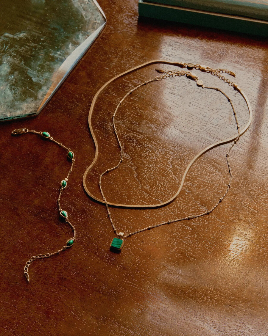 ensemble de collier en malachite iconique de lucy williams