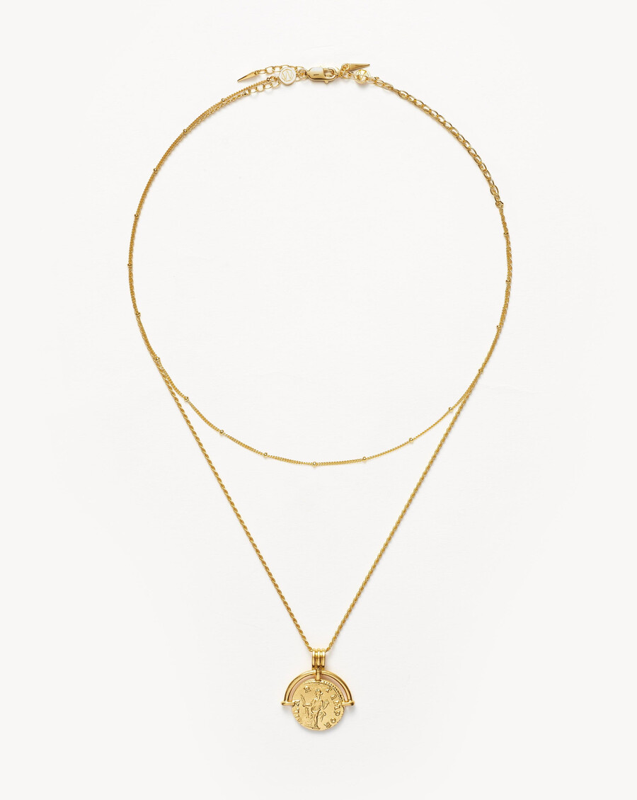 ensemble collier et chaîne à maillons romains lucy williams - or