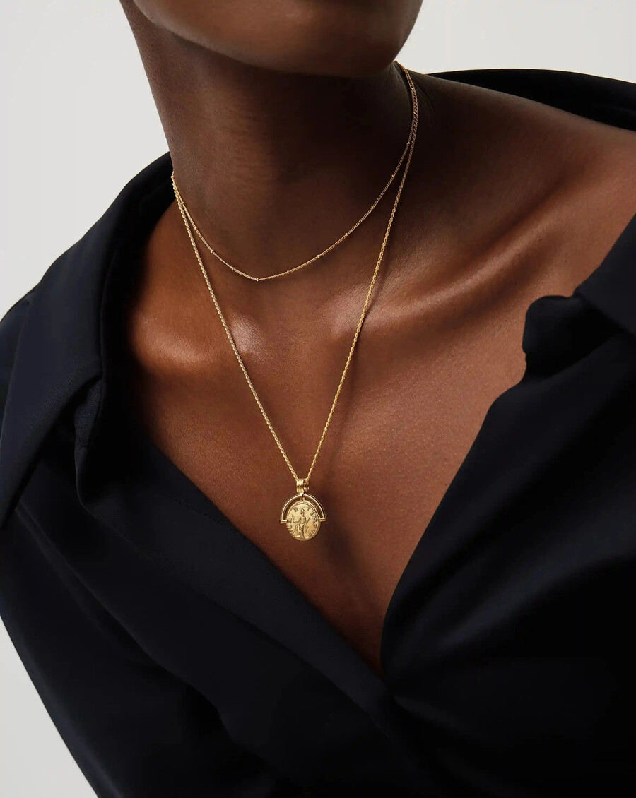 ensemble collier et chaîne à maillons romains lucy williams - or