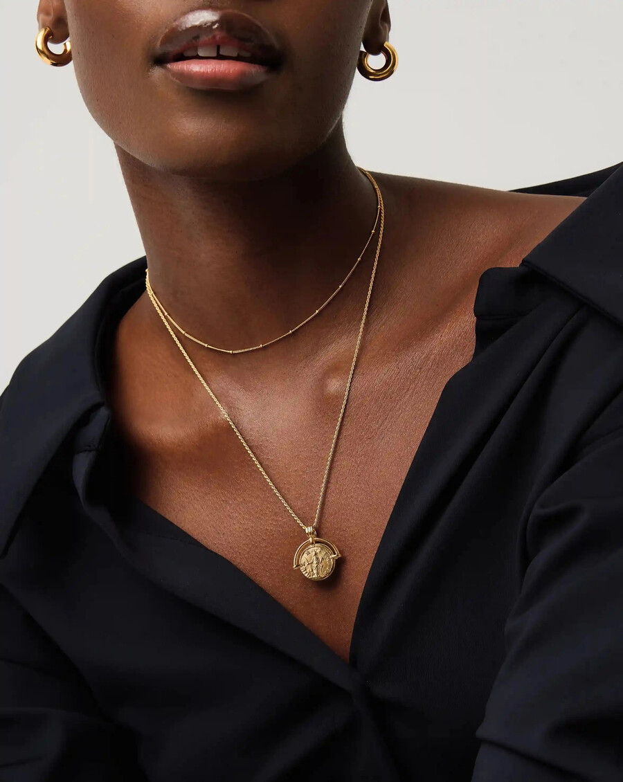 ensemble collier et chaîne à maillons romains lucy williams - or