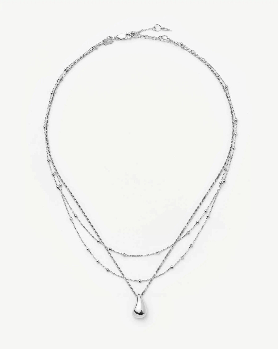 ensemble pendentif goutte savi et double collier
