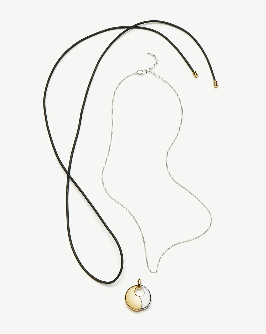 ensemble collier et pendentif galet sculptural