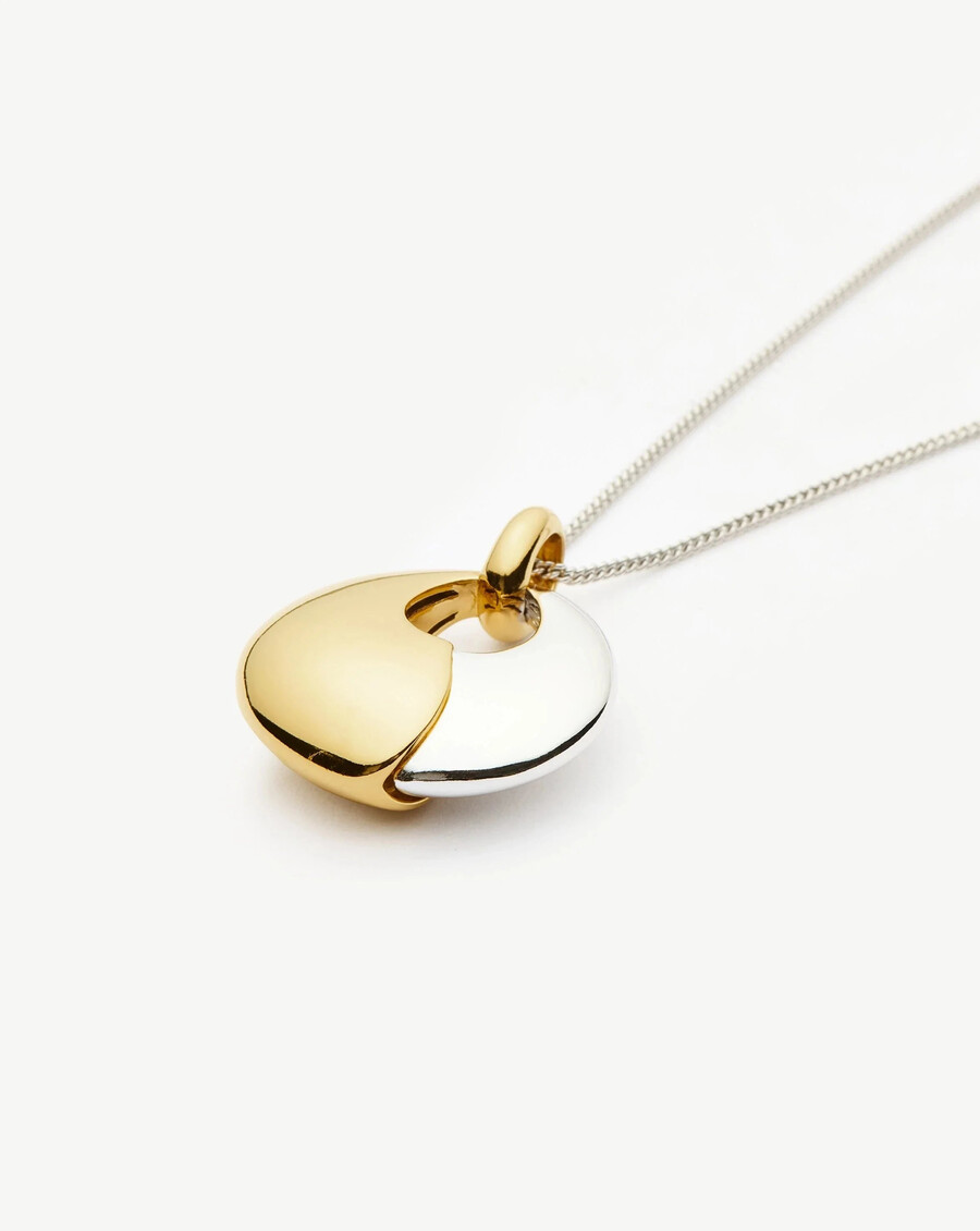 ensemble collier et pendentif galet sculptural