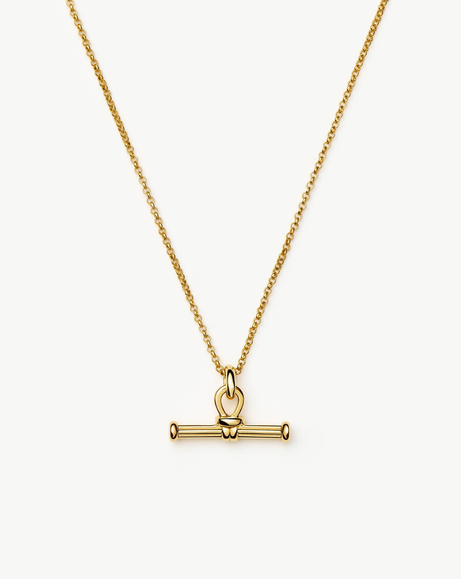 collier à maillons en or ridge t-bar