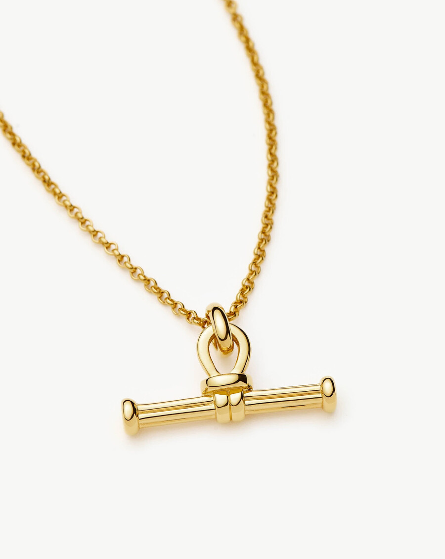 collier à maillons en or ridge t-bar