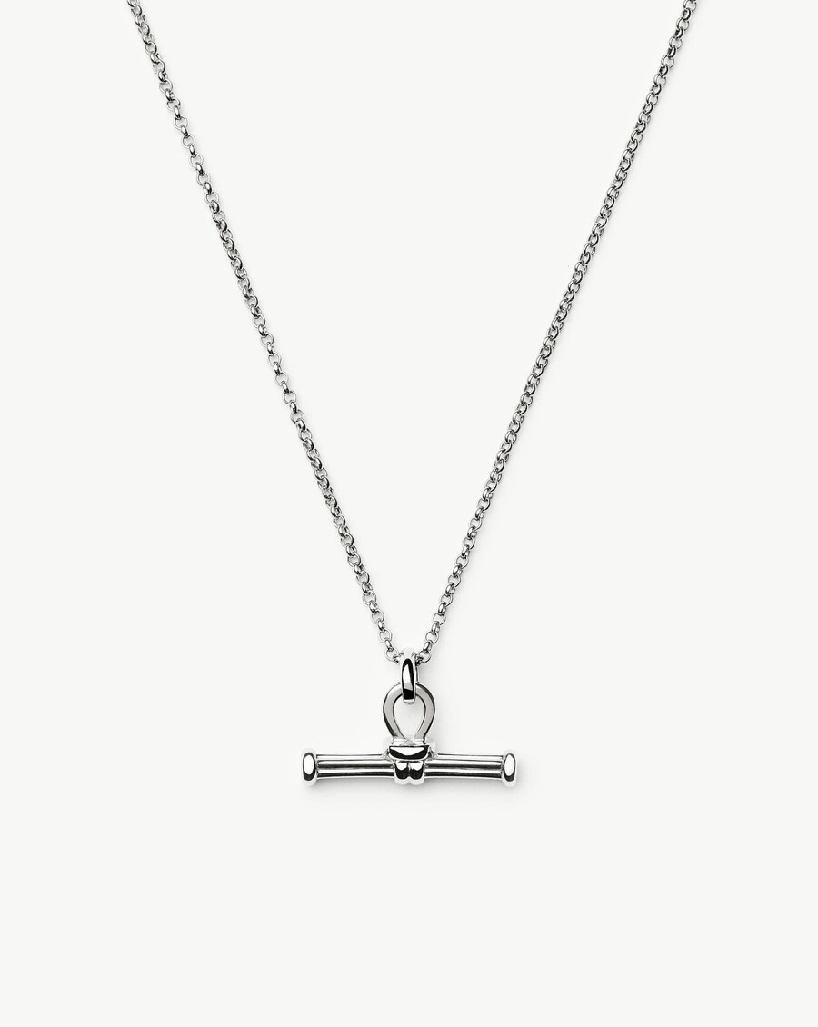 collier à maillons en argent ridge t-bar