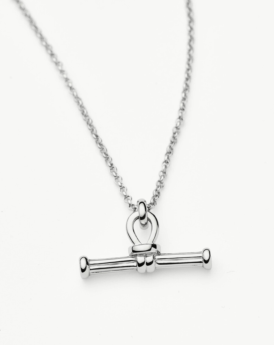 collier à maillons en argent ridge t-bar