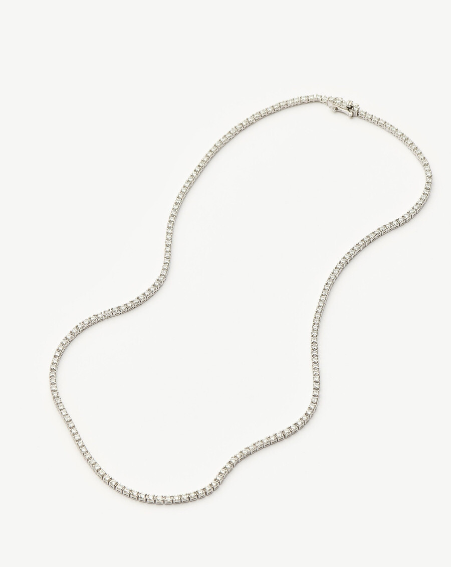 collier de tennis classique - argent sterling