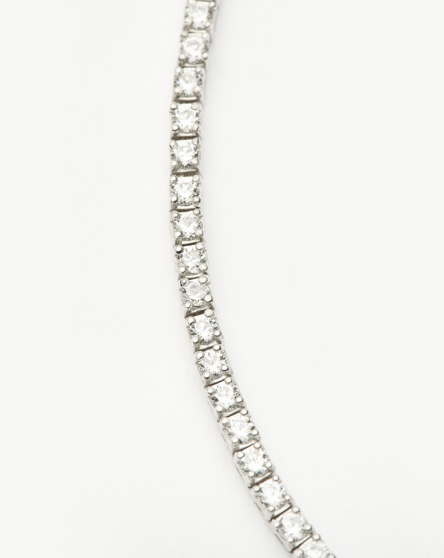 collier de tennis classique - argent sterling