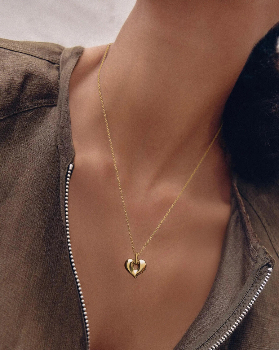 collier pendentif cœur fondu