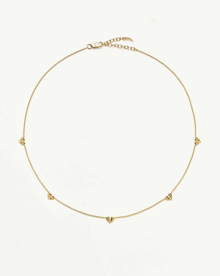 collier ras du cou mini pendentif cœur fondu