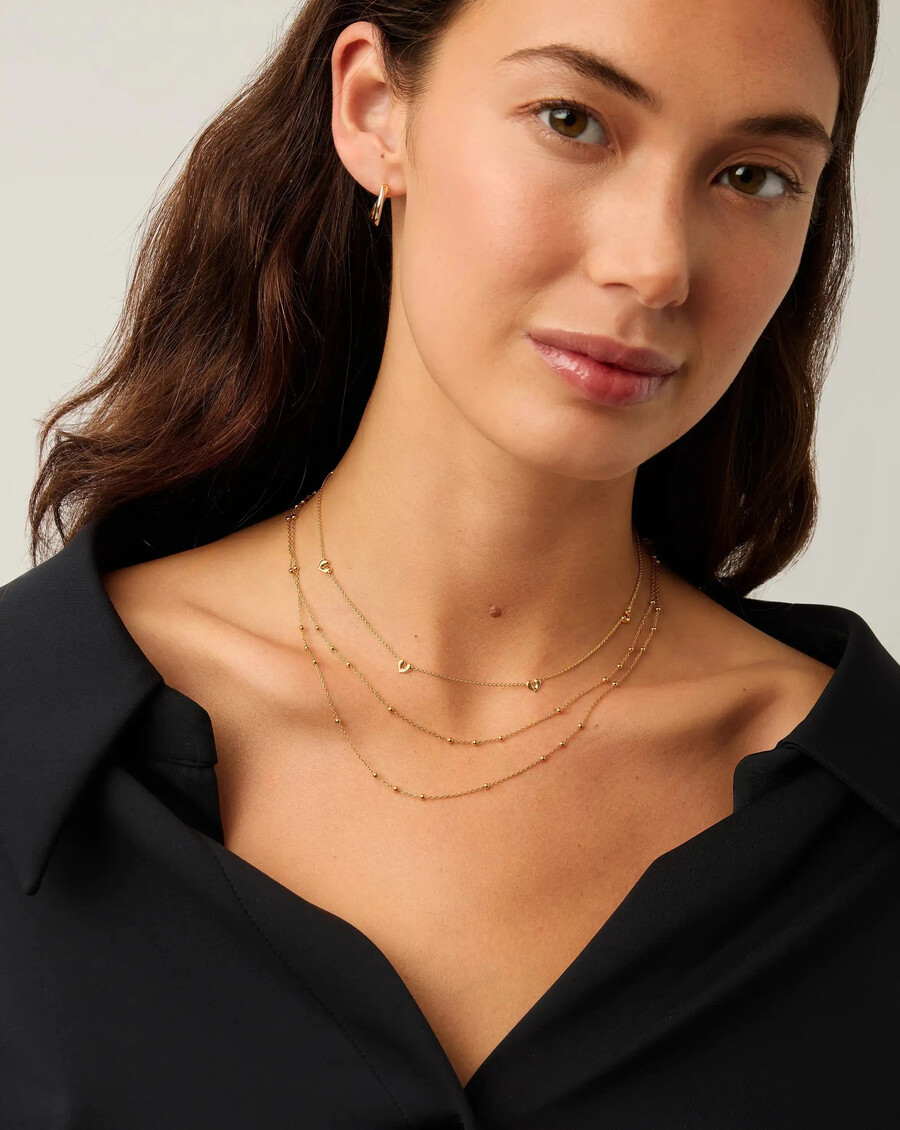collier ras du cou mini pendentif cœur fondu