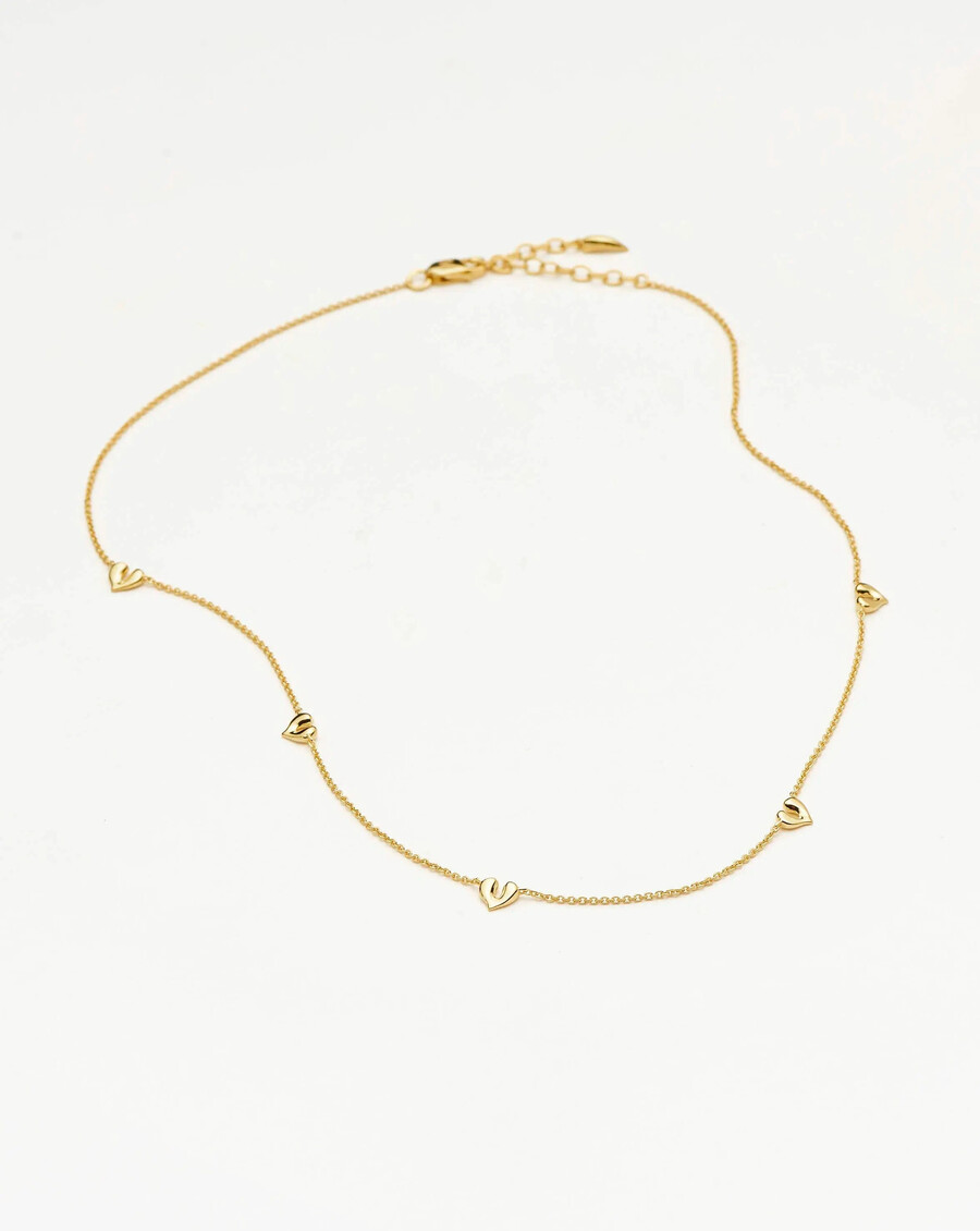 collier ras du cou mini pendentif cœur fondu