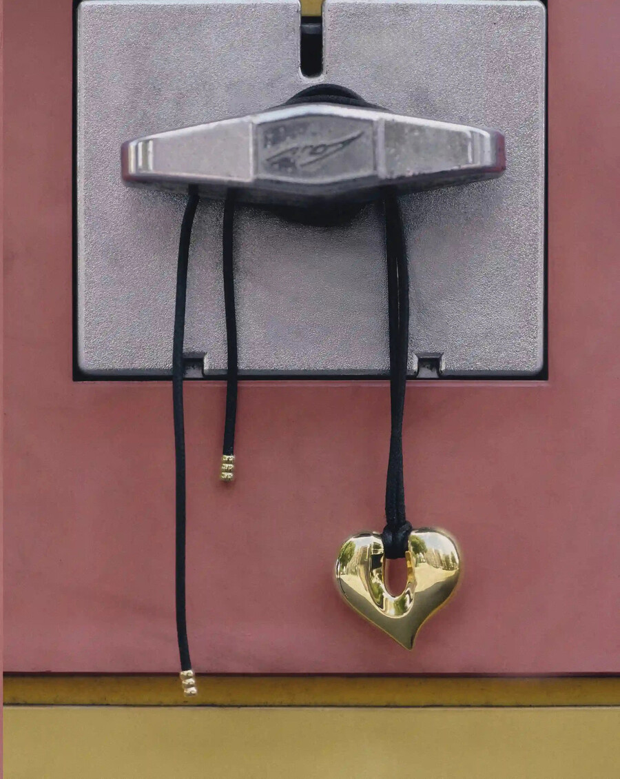 collier pendentif cœur en or fondu