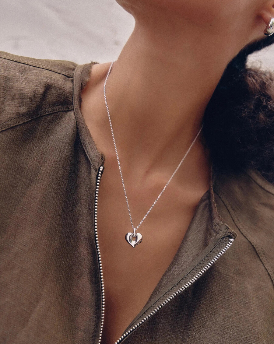 collier pendentif cœur fondu