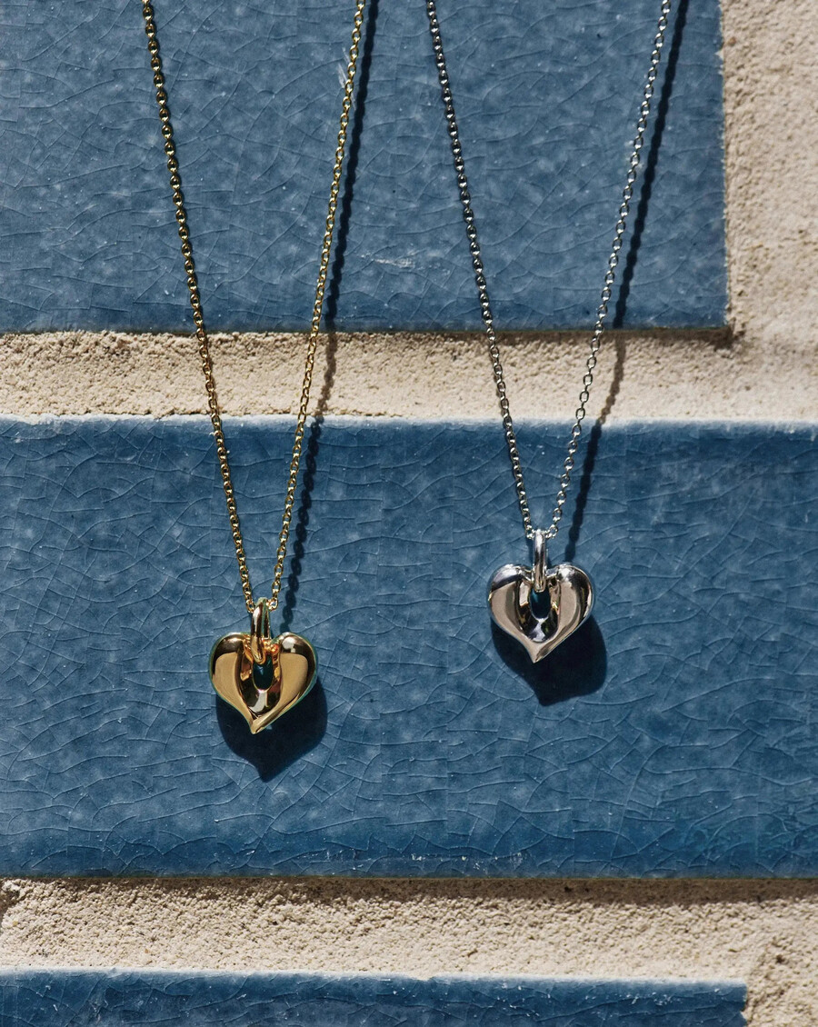 collier pendentif cœur fondu