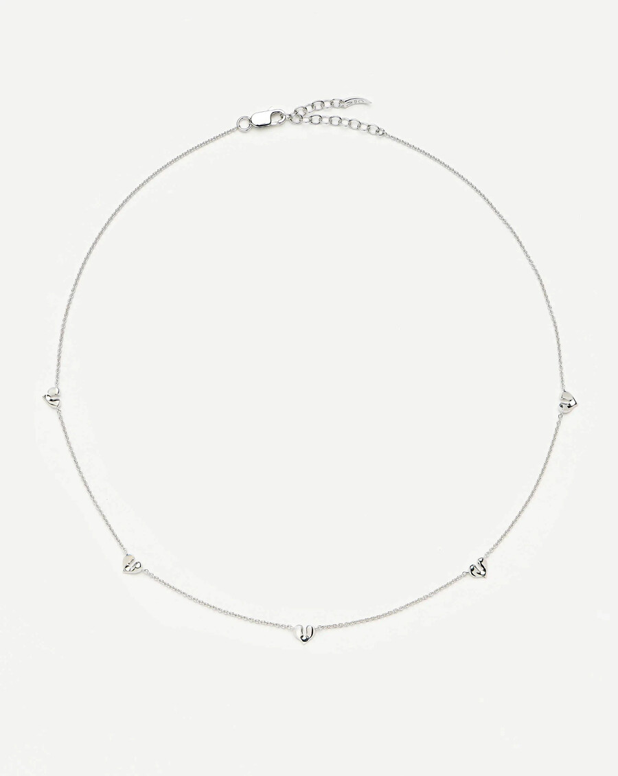 collier ras du cou mini pendentif cœur fondu