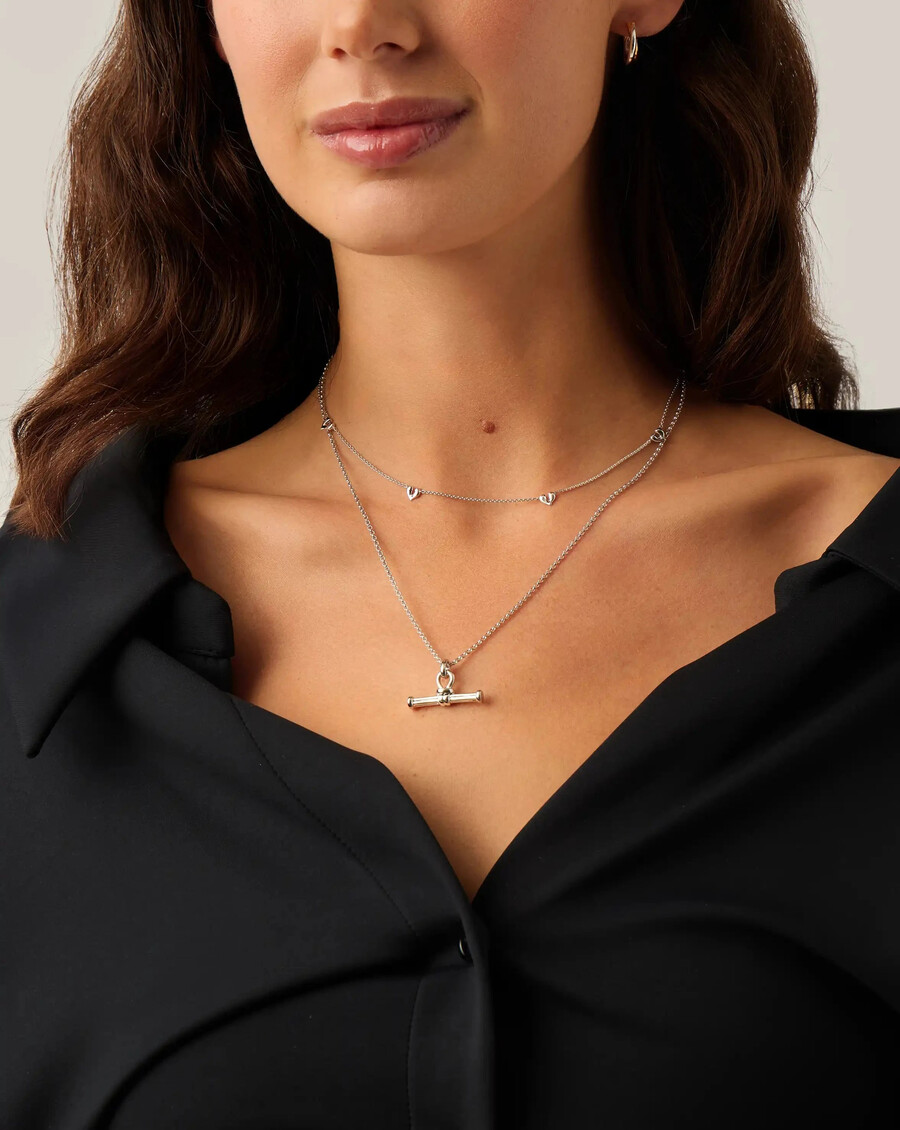 collier ras du cou mini pendentif cœur fondu