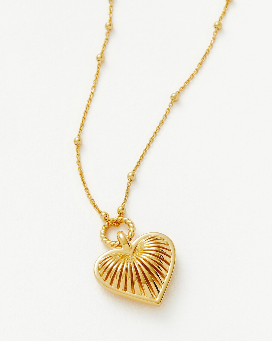 collier pendentif cœur à crête