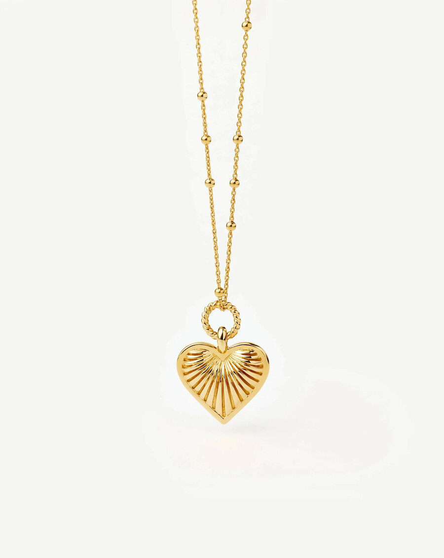 collier pendentif cœur à crête