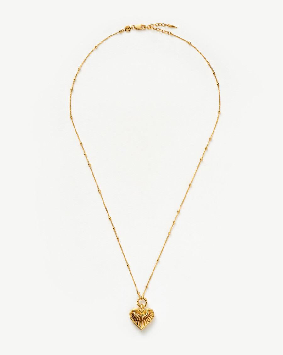 collier pendentif cœur à crête