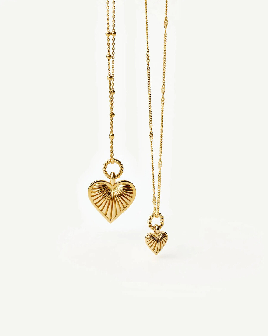 collier pendentif cœur à crête