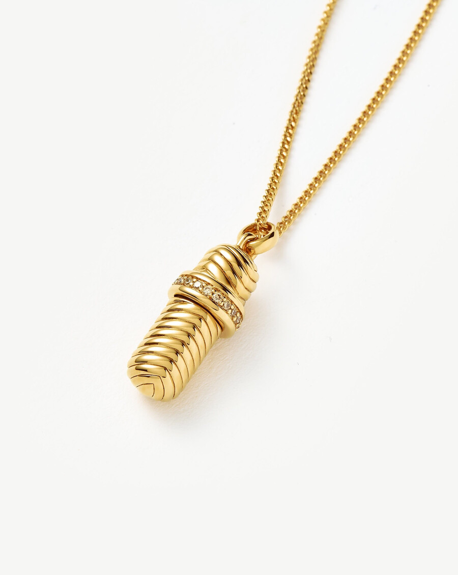collier pendentif ridge avec message dans une bouteille