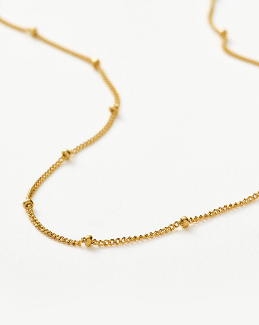 collier ras du cou à maillons à ressorts - vermeil en or 18 carats