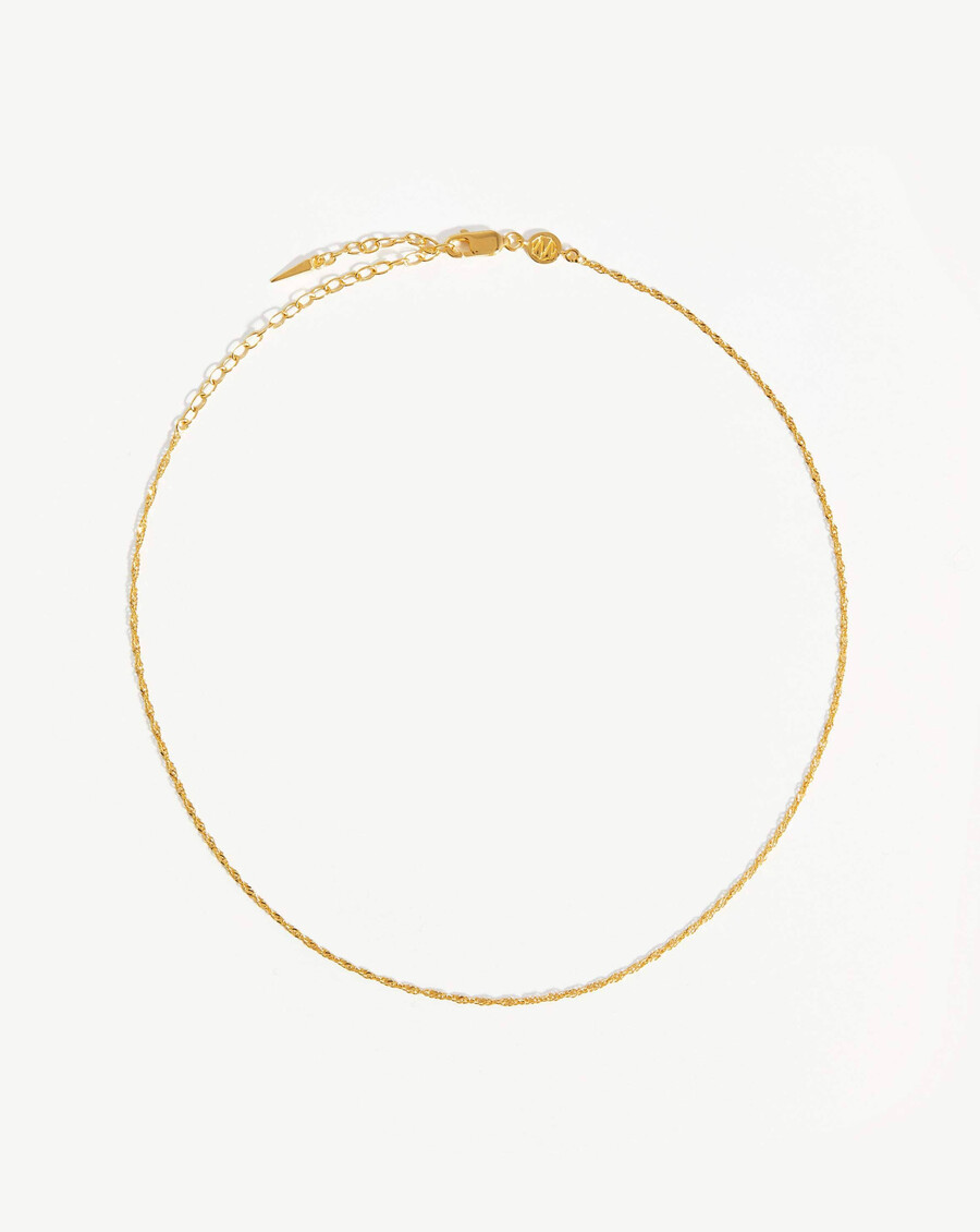 collier ras du cou à chaîne torsadée