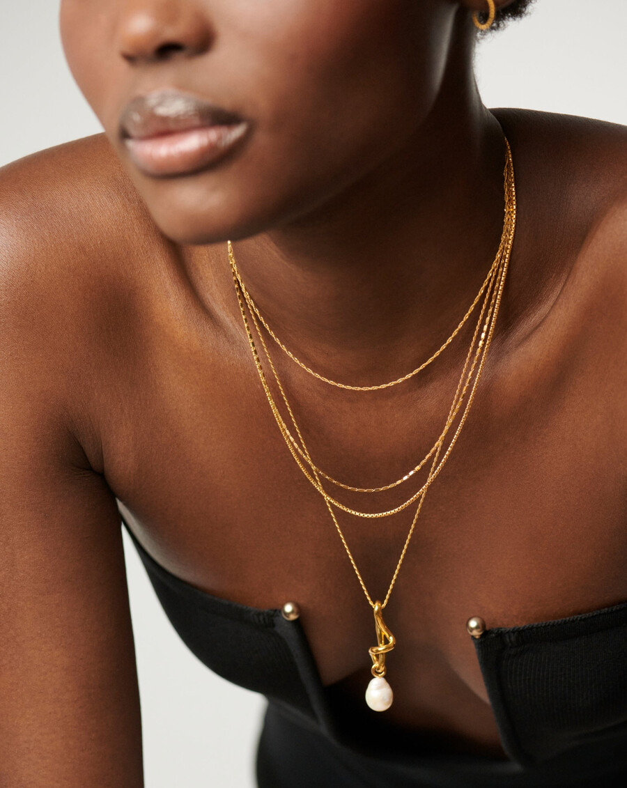 collier ras du cou à chaîne torsadée