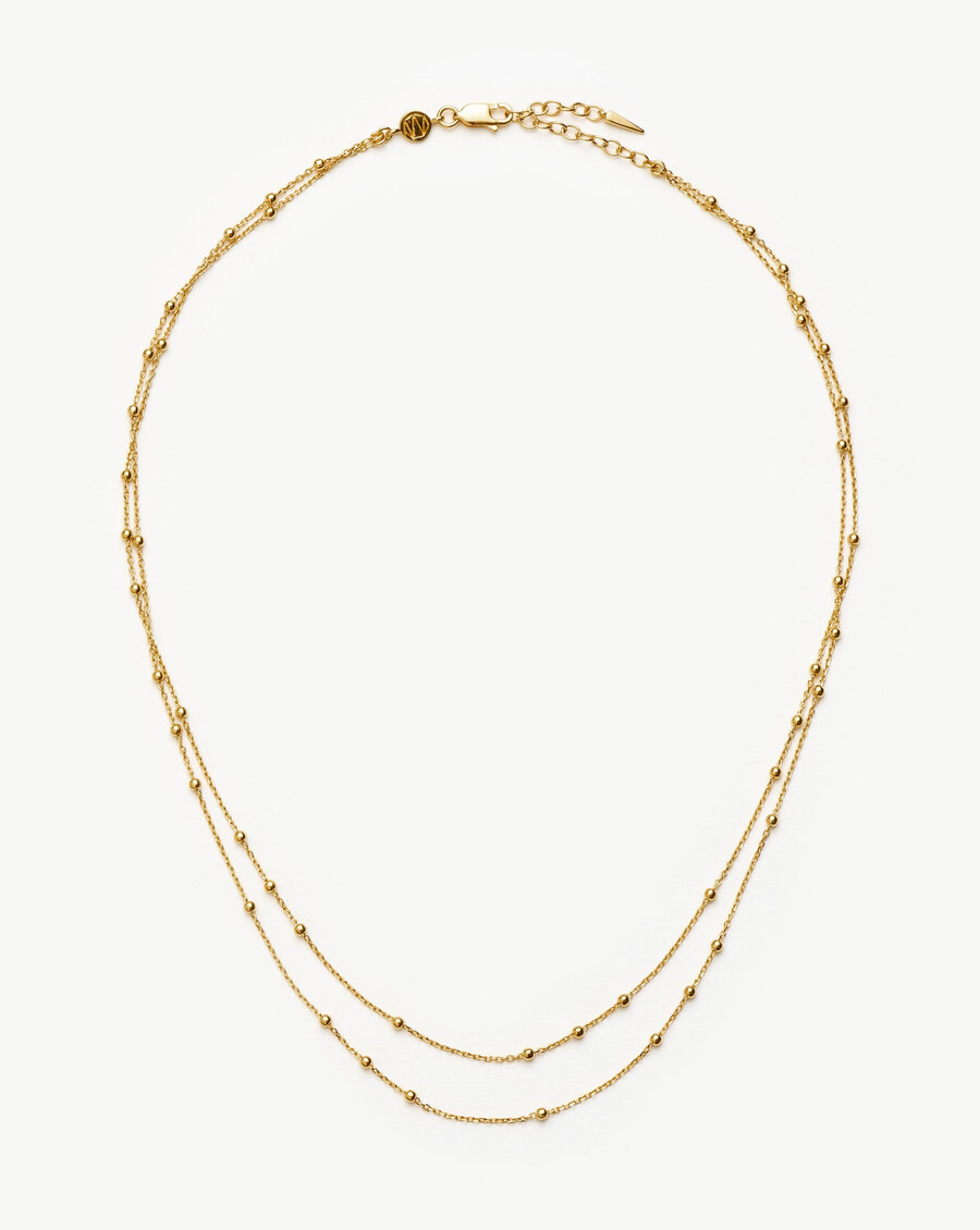collier double chaîne en or