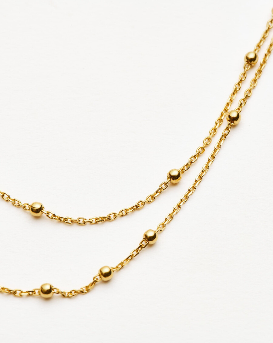 collier double chaîne en or