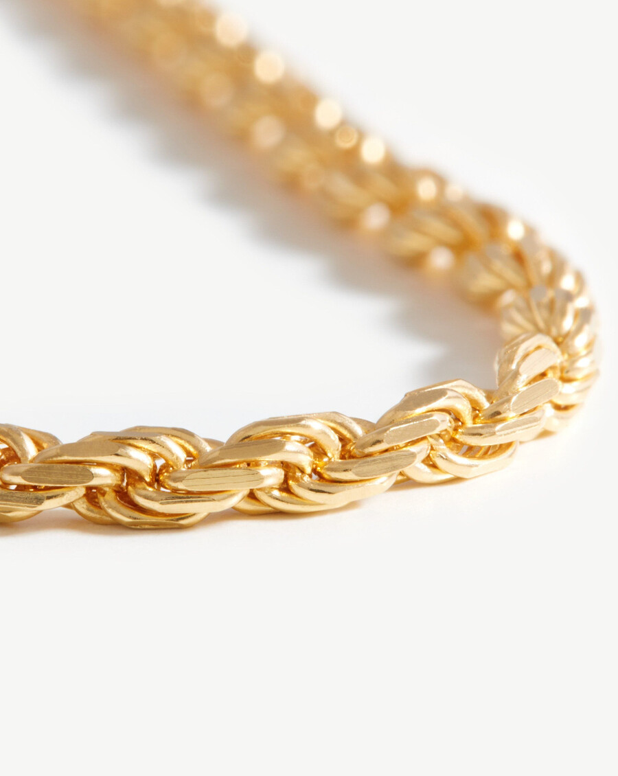 collier à chaîne corde moyenne - vermeil en or 18 carats