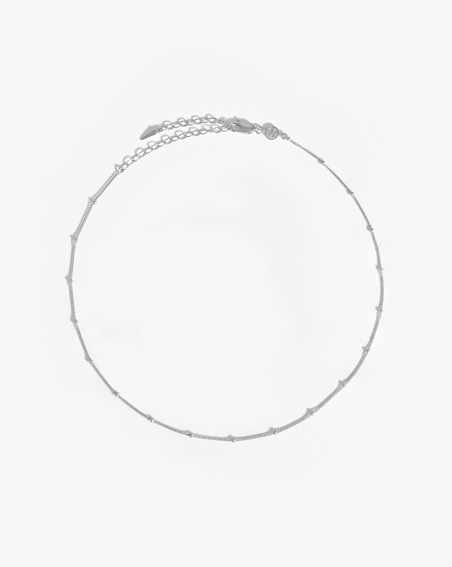 collier ras du cou à maillons - argent sterling