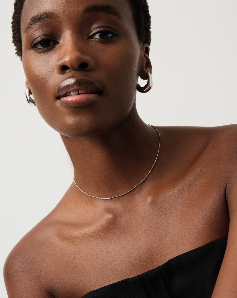 collier ras du cou à maillons - argent sterling