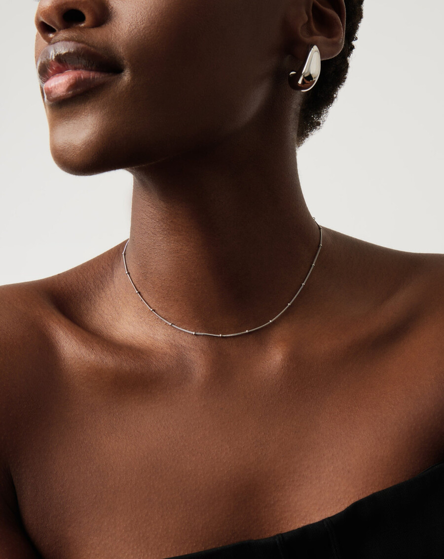 collier ras du cou à maillons - argent sterling