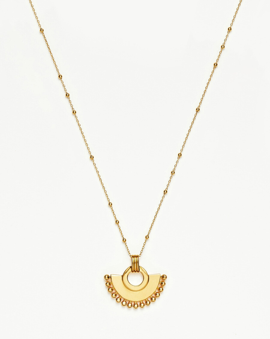 collier éventail zenyu - plaqué or 18 carats