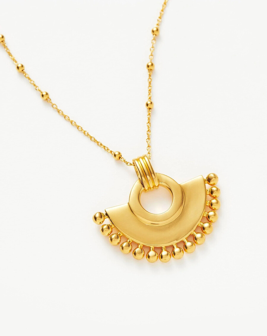 collier éventail zenyu - plaqué or 18 carats