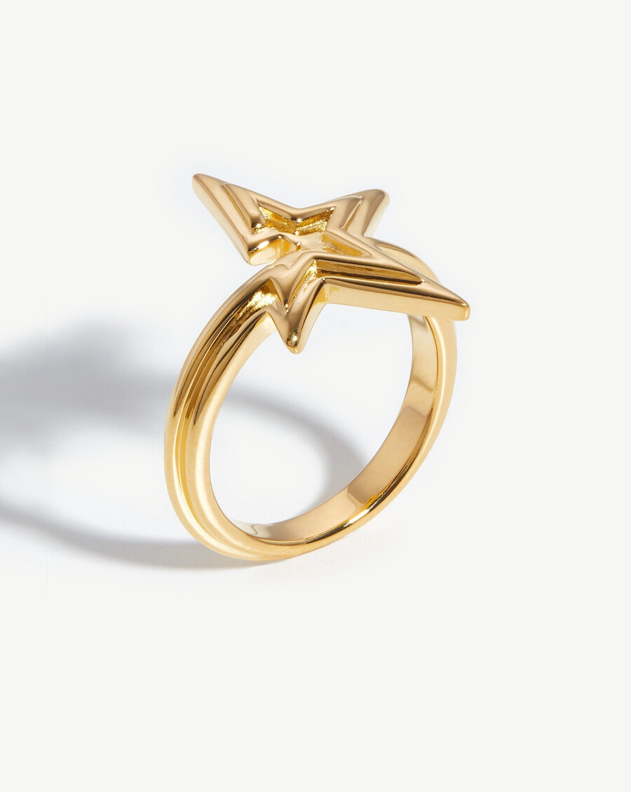 bague Étoile de la crête céleste - vermeil en or 18 carats