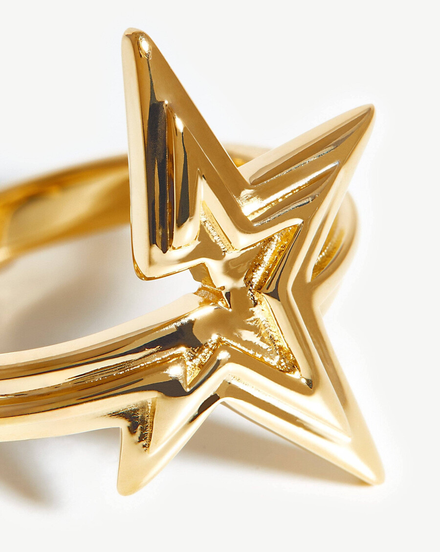 bague Étoile de la crête céleste - vermeil en or 18 carats