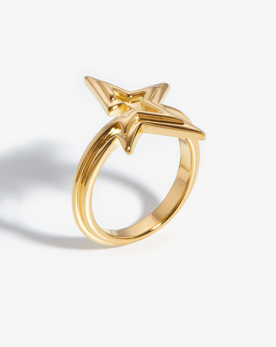 bague Étoile de la crête céleste - vermeil en or 18 carats